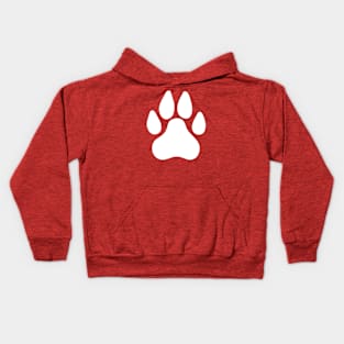 Dog paw print WHITE Kids Hoodie